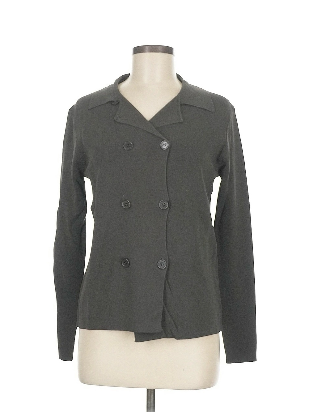 Zara Olive-Green Double-Breasted Blazer